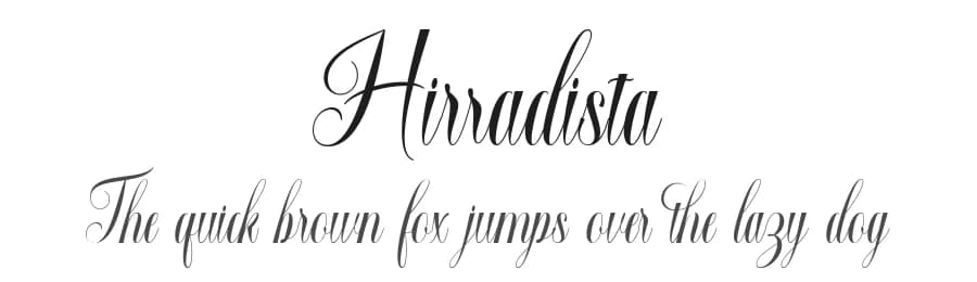 Hirradista by Rastype — Script Handwritten Font