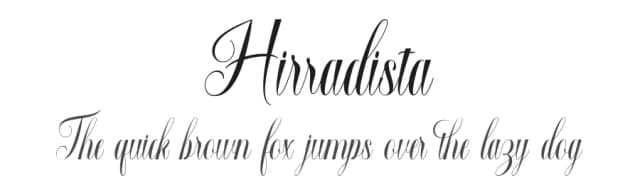 Hirradista by Rastype — Script Handwritten Font