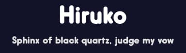 Hiruko by HypeForType.com — Sans Serif Font — thumbnail 2