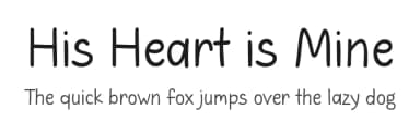 His Heart is Mine by Misti's Fonts — Script Handwritten Font — thumbnail 1