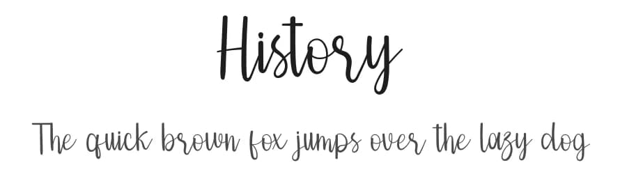 History by FreshtypeINK — Script Handwritten Font