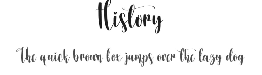 History by Scratchones — Script Handwritten Font