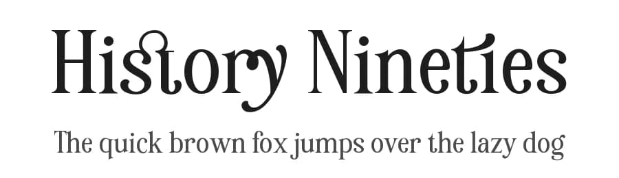 History Nineties by HansCo — Serif Font