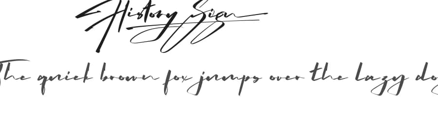 History Sign by VinType — Script Handwritten Font