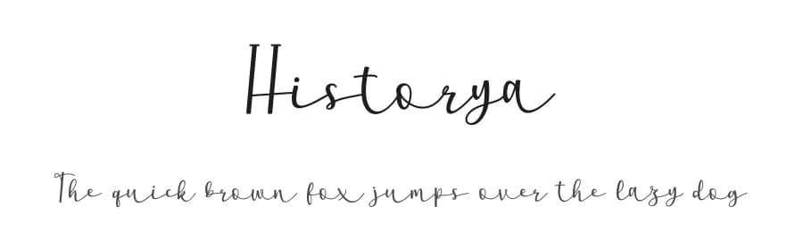 Historya by Supersemar Letter — Script Handwritten Font