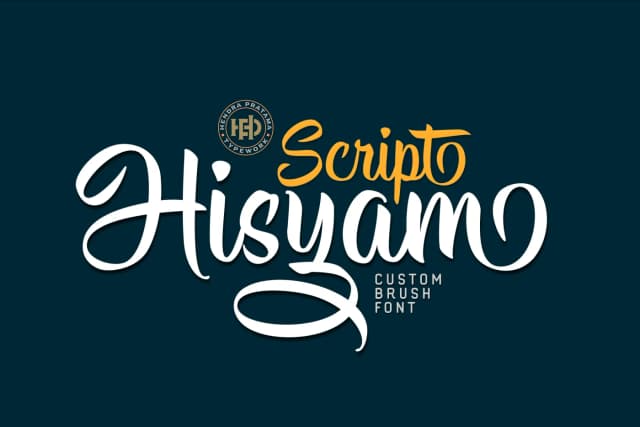 Hisyam Font by hptypework — Script Handwritten Font