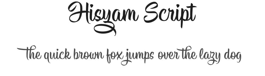Hisyam Script by Hendra Pratama — Script Handwritten Font