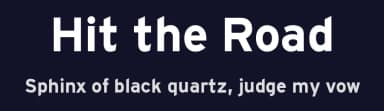 Hit the Road by Matthew Welch — Sans Serif Font — thumbnail 2