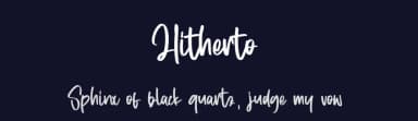 Hitherto by Hatf Type — Script Handwritten Font — thumbnail 2