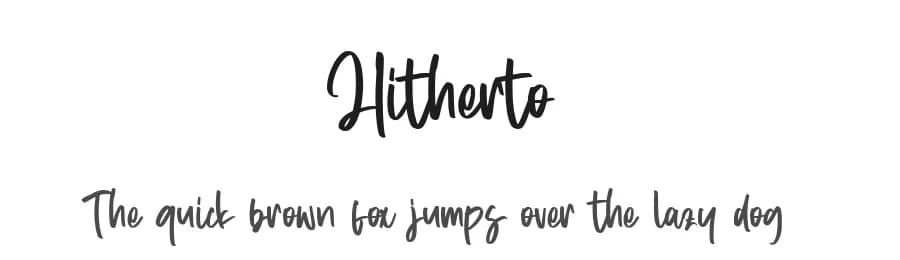 Hitherto by Hatf Type — Script Handwritten Font — preview 1