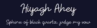 Hiyagh Ahey by ViactionType — Script Handwritten Font — thumbnail 2