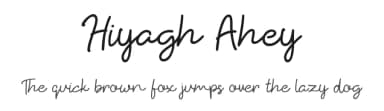 Hiyagh Ahey by ViactionType — Script Handwritten Font — thumbnail 1