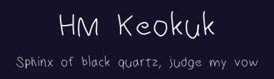 HM Keokuk by James Hamelton Jr — Script Handwritten Font — thumbnail 2