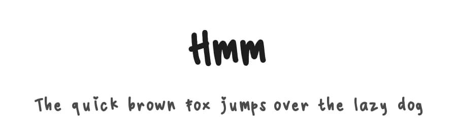 Hmm by namima — Script Handwritten Font