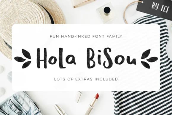 Hola Bisou Family Font by By Lef — Script Handwritten Font