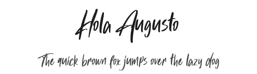Hola Augusto by Hugefonts — Script Handwritten Font