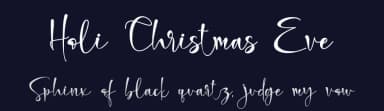 Holi Christmas Eve by Letterara — Script Handwritten Font — thumbnail 2