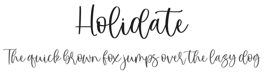 Holidate by Ramli Setiadi — Script Handwritten Font — preview 1