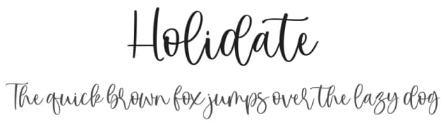 Holidate by Ramli Setiadi — Script Handwritten Font