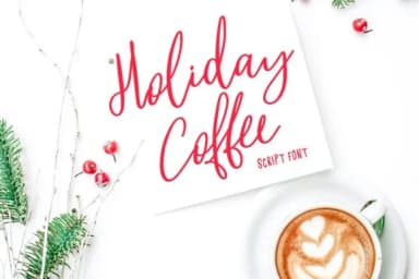 Holiday Coffee Font by Creativeqube Design — Script Handwritten Font — thumbnail 1
