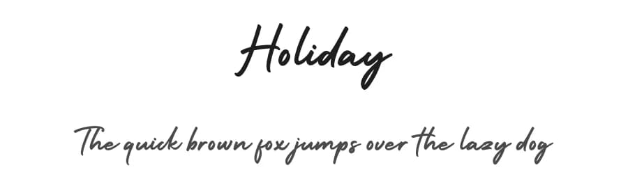 Holiday by alphArtype — Script Handwritten Font
