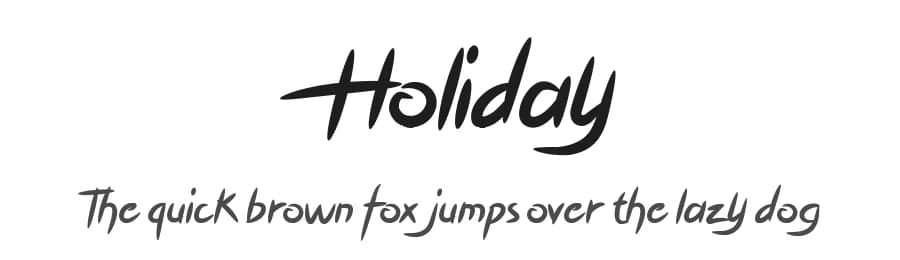 Holiday by Graphix Line Studio — Script Handwritten Font