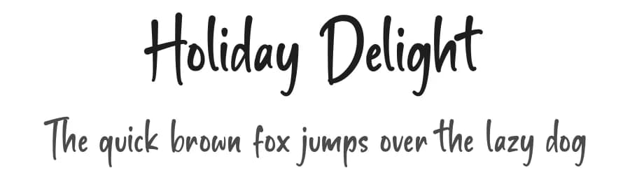 Holiday Delight by RantautypeStudio — Script Handwritten Font