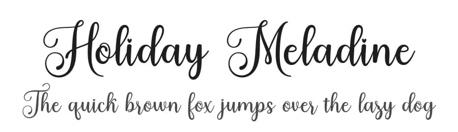 Holiday Meladine by Muhammad Nazar — Script Handwritten Font