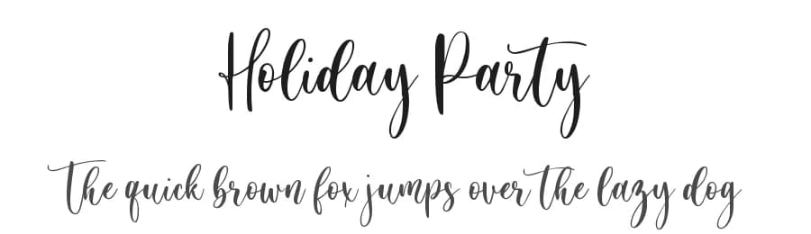 Holiday Party by Sronstudio — Script Handwritten Font