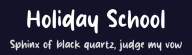 Holiday School by Origin Type — Script Handwritten Font — thumbnail 2
