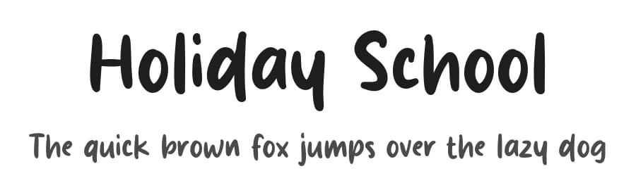 Holiday School by Origin Type — Script Handwritten Font