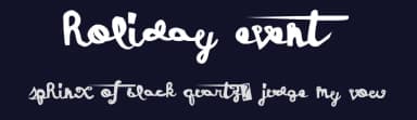 Holiday Event by Xerographer Fonts — Script Handwritten Font — thumbnail 2