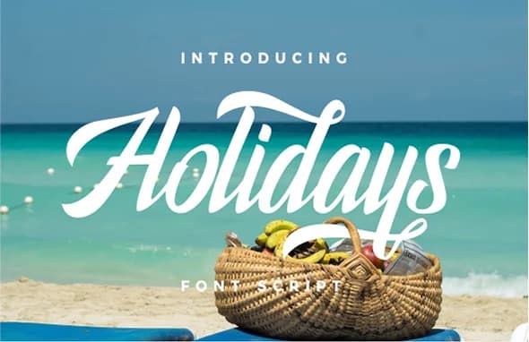 Holidays Typeface Font by Din Ali — Script Handwritten Font
