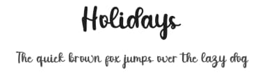 Holidays by FreshtypeINK — Script Handwritten Font — thumbnail 1