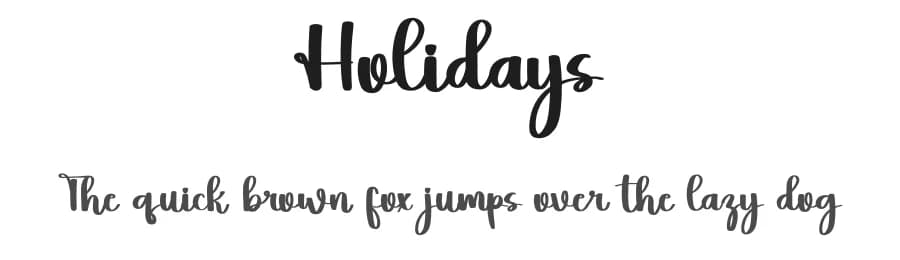 Holidays by Inermedia Studio — Script Handwritten Font