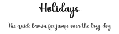 Holidays by Inermedia Studio — Script Handwritten Font — thumbnail 1