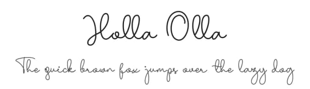 Holla Olla by Creative Killer — Script Handwritten Font