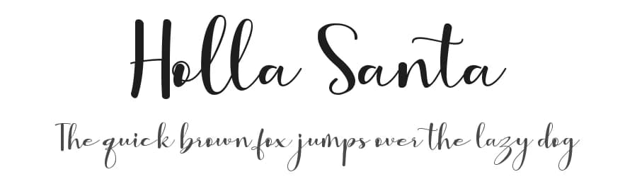 Holla Santa by Sarif Letter — Script Handwritten Font