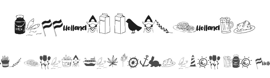 Holland Dingbats by DM Letter Studio - Dimas Prasetyo — Dingbats Font