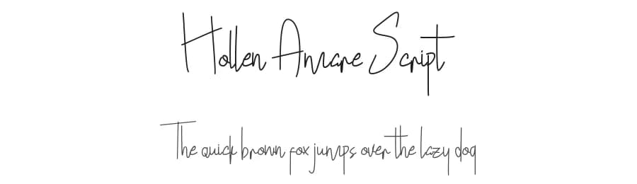 Hollen Amare Script by Glyphstyle — Script Handwritten Font