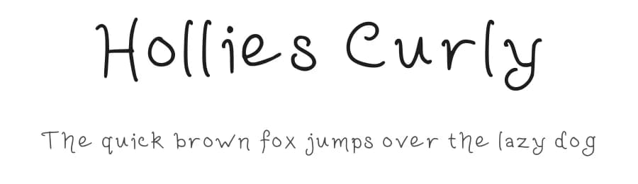 Hollies Curly by HollieInk — Script Handwritten Font