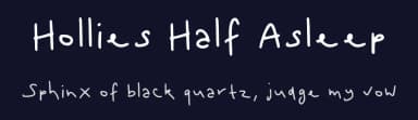 Hollies Half Asleep by HollieInk — Script Handwritten Font — thumbnail 2