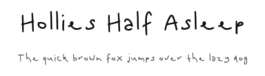 Hollies Half Asleep by HollieInk — Script Handwritten Font — thumbnail 1