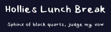 Hollies Lunch Break by HollieInk — Script Handwritten Font — thumbnail 2