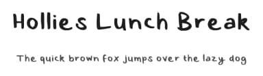 Hollies Lunch Break by HollieInk — Script Handwritten Font — thumbnail 1