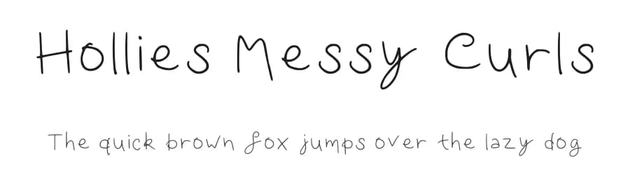Hollies Messy Curls by HollieInk — Script Handwritten Font