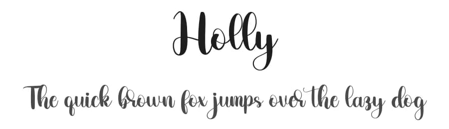 Holly by Bearytype — Script Handwritten Font