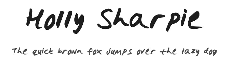 Holly Sharpie by Holly Jameson — Script Handwritten Font