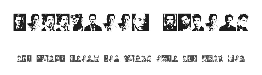 Hollywood Actors by Vladimir Nikolic — Dingbats Font
