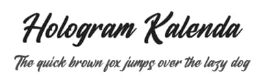 Hologram Kalenda by Perspectype Studio - Letterena.com — Script Handwritten Font — thumbnail 1